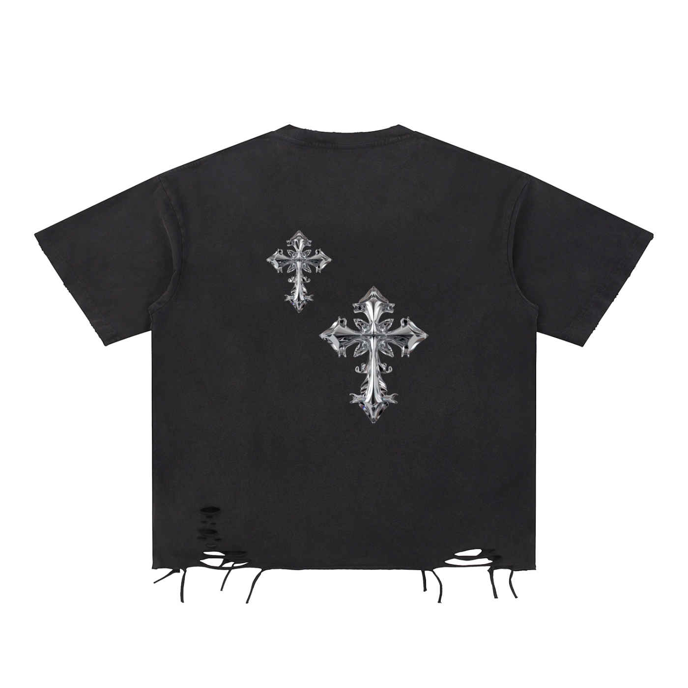 Ripped Double Cross T-Shirt